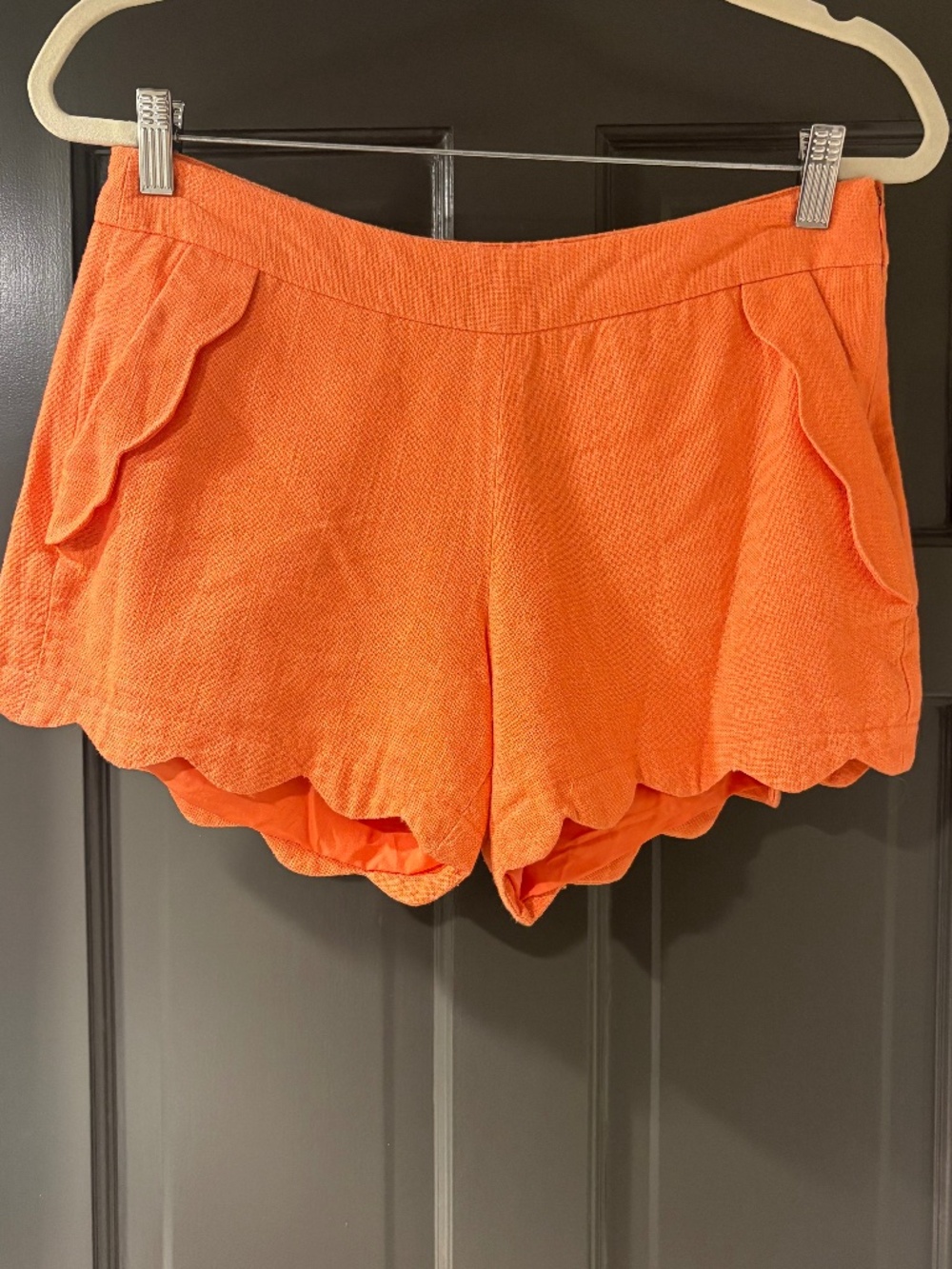 Cynthia Rowley Coral Linen Blend Ruffle Shorts – Size 4